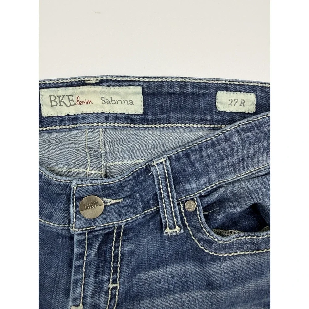 BKE Sabrina Skinny Stretch Jeans Womens 27R Blue Medium Wash Low Rise Denim